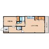 近鉄難波線・奈良線/東生駒駅 徒歩10分 3階 築41年 1LDKの間取り