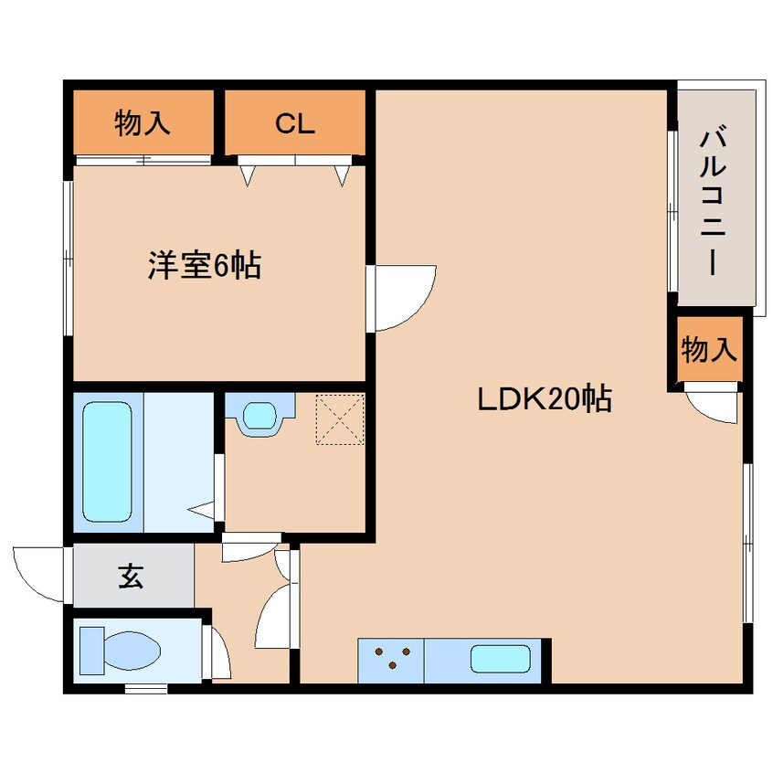 間取図 近鉄難波線・奈良線/東生駒駅 徒歩10分 1階 築39年