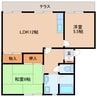 近鉄難波線・奈良線/生駒駅 徒歩13分 1階 築32年 2LDKの間取り