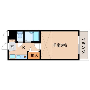 間取図 近鉄難波線・奈良線/東生駒駅 徒歩3分 1階 築32年