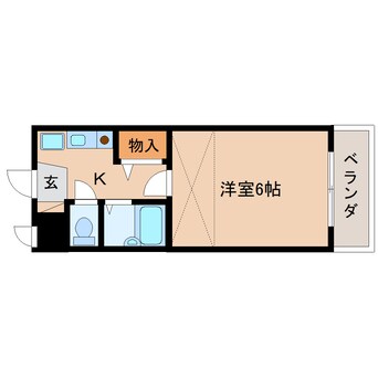 間取図 近鉄難波線・奈良線/東生駒駅 徒歩3分 1階 築32年