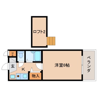 間取図 近鉄難波線・奈良線/東生駒駅 徒歩3分 3階 築32年
