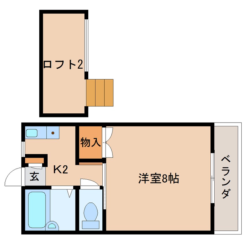 間取図 近鉄難波線・奈良線/生駒駅 徒歩8分 1階 築27年