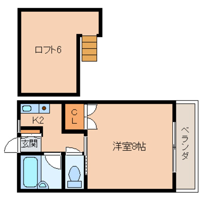 間取図 近鉄難波線・奈良線/生駒駅 徒歩8分 1階 築27年