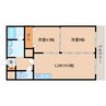 近鉄難波線・奈良線/東生駒駅 徒歩1分 7階 築31年 2LDKの間取り