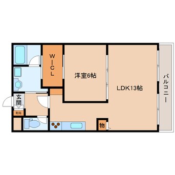 間取図 近鉄難波線・奈良線/東生駒駅 徒歩1分 7階 築30年