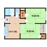 近鉄難波線・奈良線/生駒駅 徒歩8分 2階 築44年 2DKの間取り