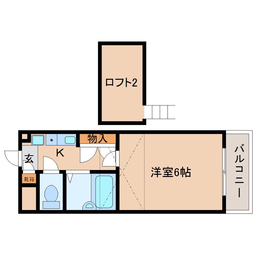 間取図 近鉄難波線・奈良線/東生駒駅 徒歩7分 3階 築31年