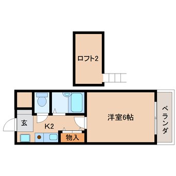 間取図 近鉄難波線・奈良線/東生駒駅 徒歩7分 1階 築31年