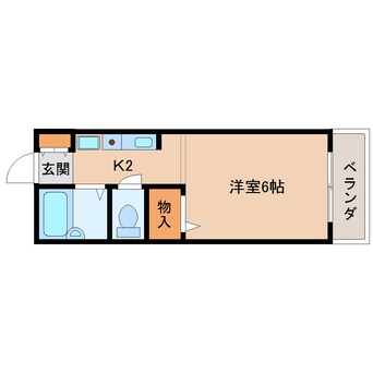 間取図 近鉄難波線・奈良線/生駒駅 徒歩12分 1階 築27年