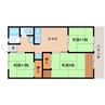 近鉄生駒線/菜畑駅 徒歩3分 2階 築37年 3DKの間取り