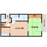 近鉄難波線・奈良線/生駒駅 徒歩9分 2階 築26年 1LDKの間取り