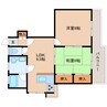 近鉄難波線・奈良線/生駒駅 徒歩4分 4階 築35年 2LDKの間取り