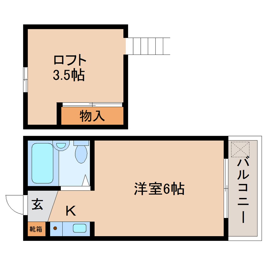 間取図 近鉄難波線・奈良線/東生駒駅 徒歩10分 1階 築37年