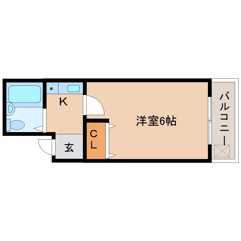 間取り図 近鉄難波線・奈良線/東生駒駅 徒歩10分 1階 築33年