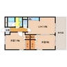 近鉄生駒線/一分駅 徒歩3分 1階 築22年 2LDKの間取り
