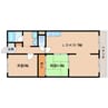 近鉄難波線・奈良線/生駒駅 徒歩12分 1階 築35年 2LDKの間取り