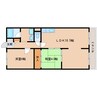 近鉄難波線・奈良線/生駒駅 徒歩12分 1階 築35年 2LDKの間取り
