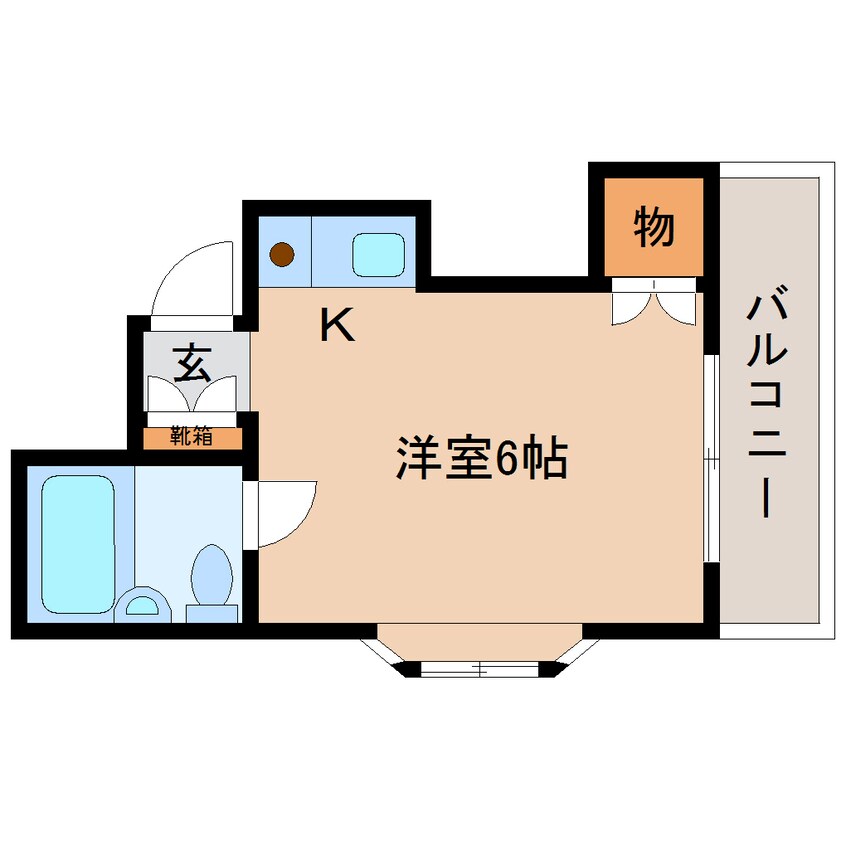 間取図 近鉄生駒線/南生駒駅 徒歩2分 1階 築33年