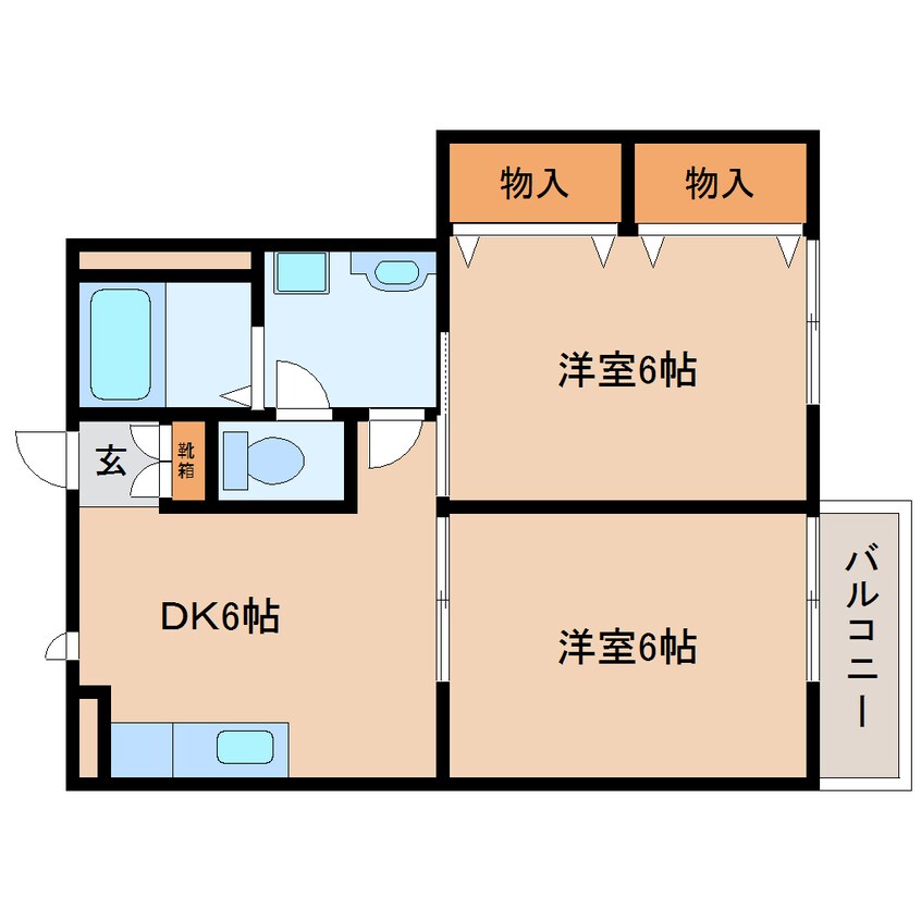 間取図 近鉄生駒線/一分駅 徒歩11分 1階 築20年