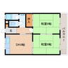 近鉄難波線・奈良線/東生駒駅 徒歩6分 1階 築41年 2DKの間取り