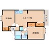 近鉄生駒線/菜畑駅 徒歩7分 2階 築31年 2LDKの間取り