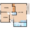 近鉄難波線・奈良線/東生駒駅 徒歩23分 2階 築31年 2LDKの間取り