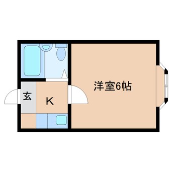 間取図 近鉄難波線・奈良線/東生駒駅 徒歩6分 3階 築32年