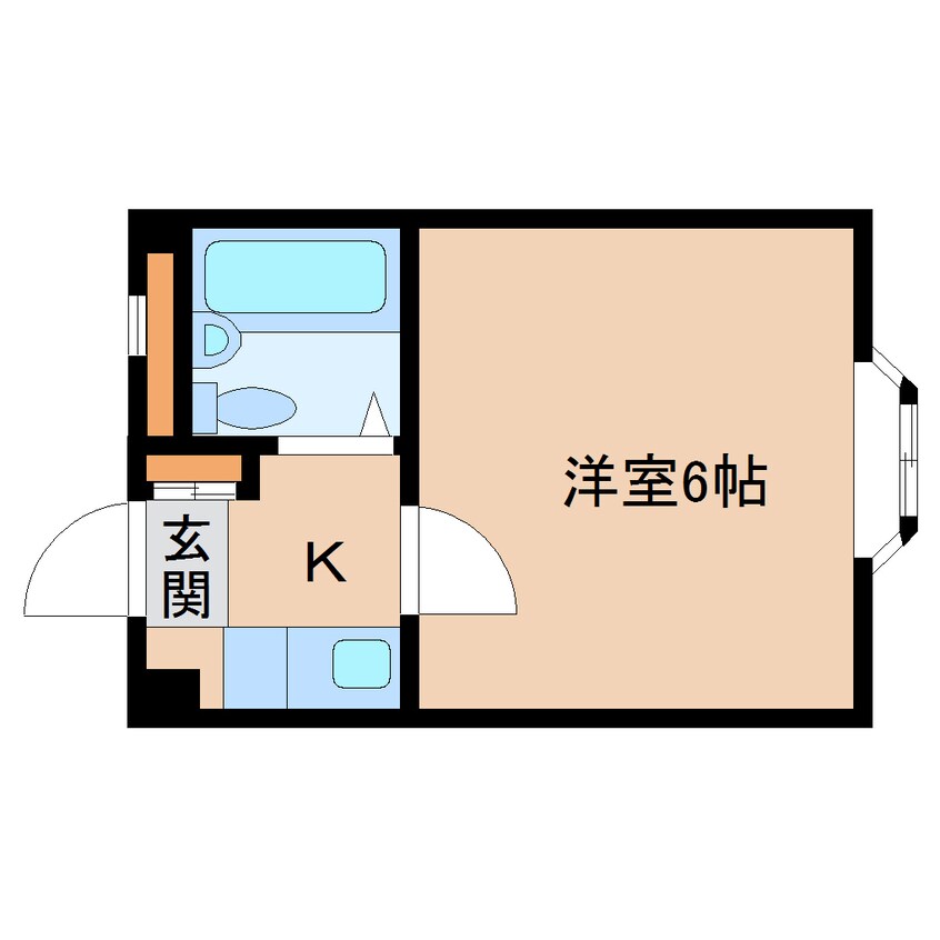 間取図 近鉄難波線・奈良線/東生駒駅 徒歩6分 1階 築32年