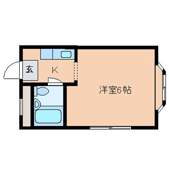 間取図 近鉄難波線・奈良線/東生駒駅 徒歩6分 2階 築32年