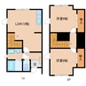 近鉄生駒線/南生駒駅 徒歩15分 1-2階 築21年 2LDKの間取り