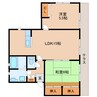近鉄生駒線/一分駅 徒歩6分 1階 築21年 2LDKの間取り