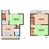 近鉄難波線・奈良線/生駒駅 徒歩10分 1-2階 築28年 3DKの間取り
