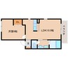 近鉄難波線・奈良線/生駒駅 徒歩11分 2階 築20年 1LDKの間取り