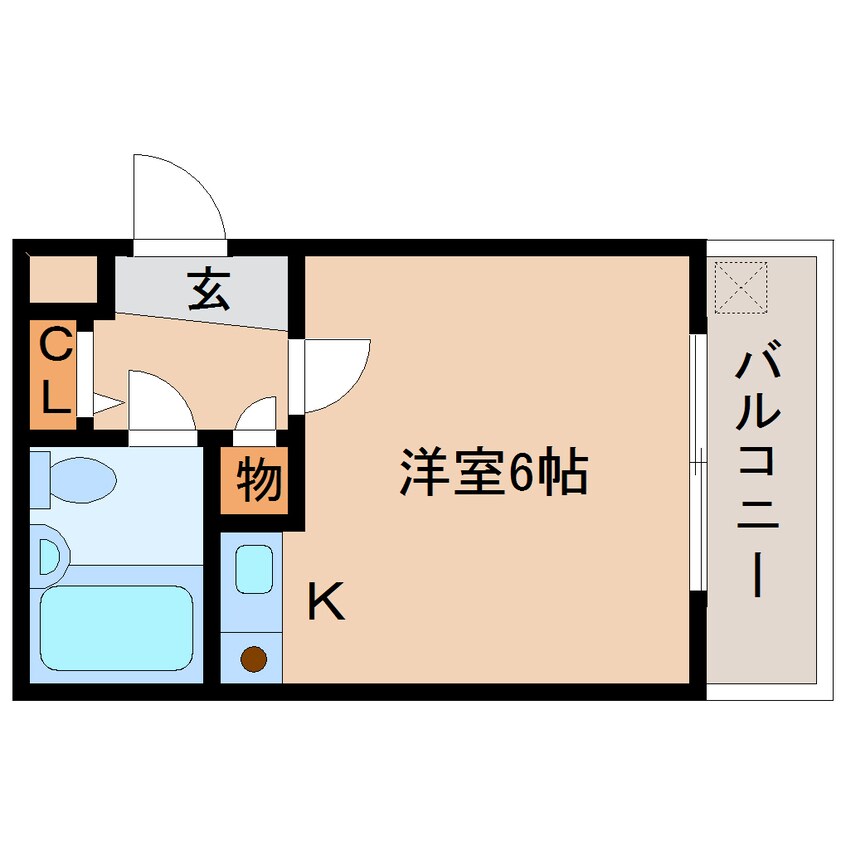 間取図 近鉄難波線・奈良線/東生駒駅 徒歩10分 2階 築33年