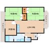 近鉄生駒線/南生駒駅 徒歩6分 1階 築40年 3LDKの間取り