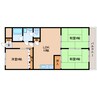 近鉄生駒線/南生駒駅 徒歩6分 2階 築34年 3LDKの間取り