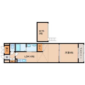 間取図 近鉄難波線・奈良線/生駒駅 徒歩8分 6階 築18年