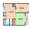 近鉄難波線・奈良線/生駒駅 徒歩13分 5階 築36年 2LDKの間取り