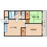 近鉄生駒線/一分駅 徒歩4分 4階 築40年 2DKの間取り