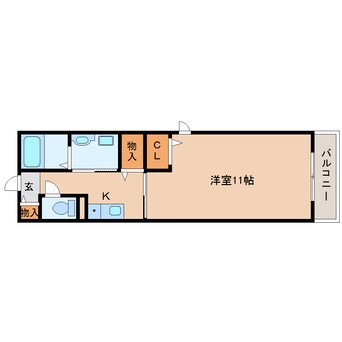 間取図 近鉄生駒線/南生駒駅 徒歩6分 3階 築17年