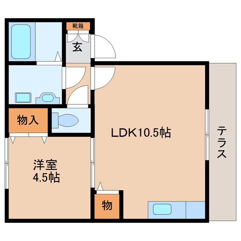 間取図 近鉄難波線・奈良線/生駒駅 徒歩10分 1階 築17年