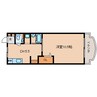 近鉄難波線・奈良線/生駒駅 徒歩8分 2階 築45年 1DKの間取り