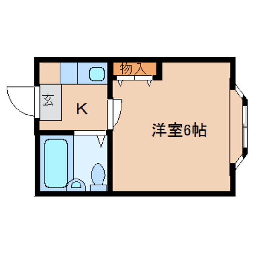 間取図 近鉄難波線・奈良線/東生駒駅 徒歩6分 2階 築32年