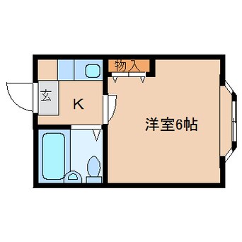 間取図 近鉄難波線・奈良線/東生駒駅 徒歩6分 2階 築32年