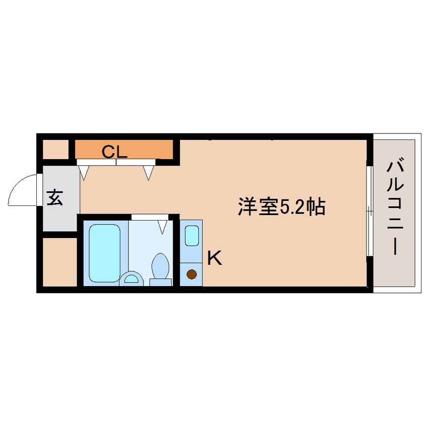 間取図 近鉄難波線・奈良線/生駒駅 徒歩5分 4階 築33年