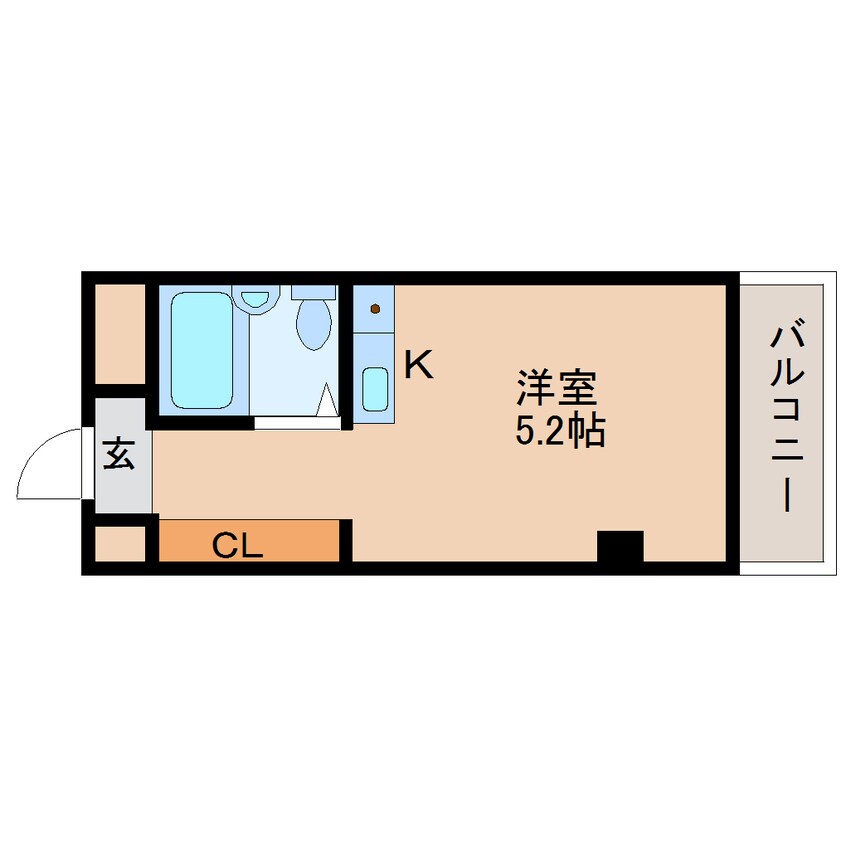 間取図 近鉄難波線・奈良線/生駒駅 徒歩5分 1階 築33年