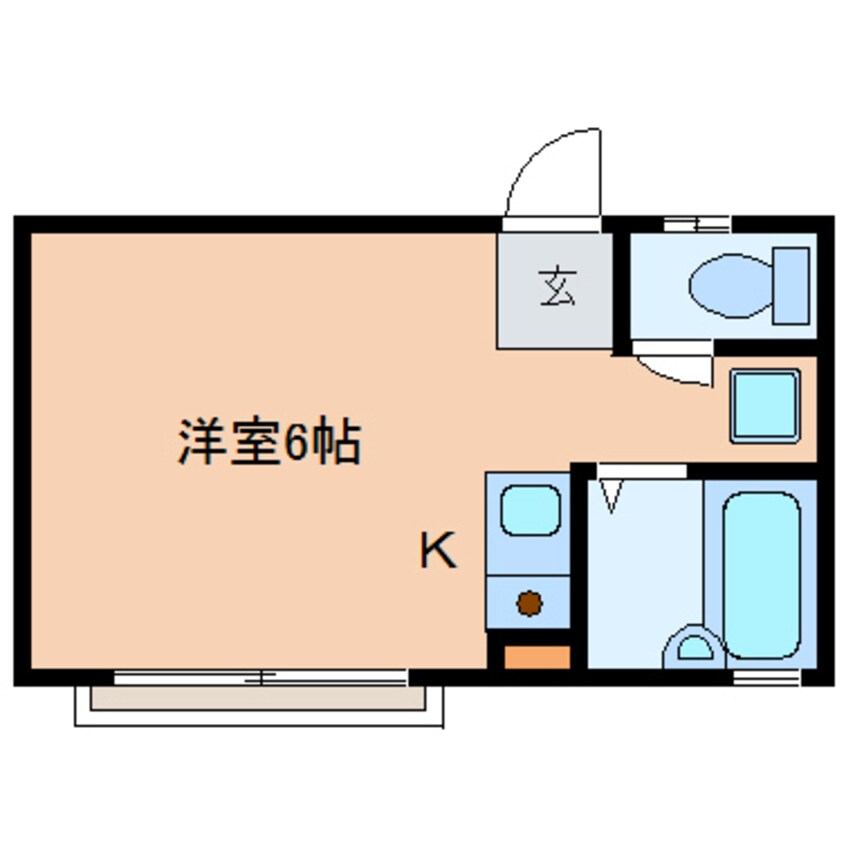 間取図 近鉄生駒線/菜畑駅 徒歩2分 1階 築30年