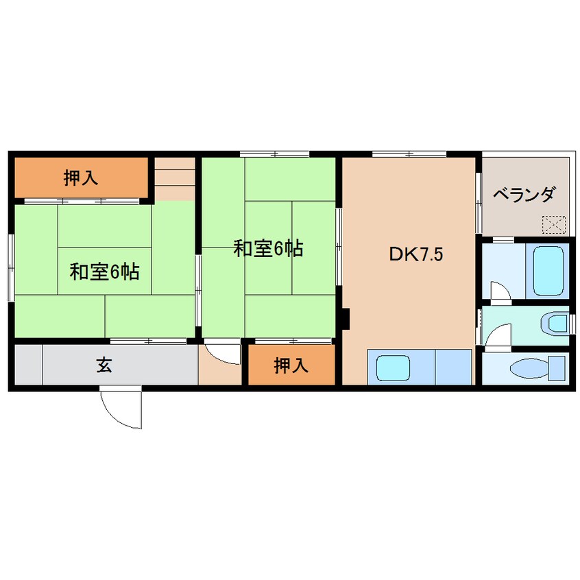 間取図 近鉄難波線・奈良線/東生駒駅 徒歩5分 3階 築48年