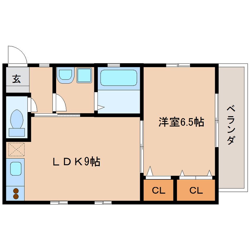 間取図 近鉄難波線・奈良線/東生駒駅 徒歩3分 2階 築16年